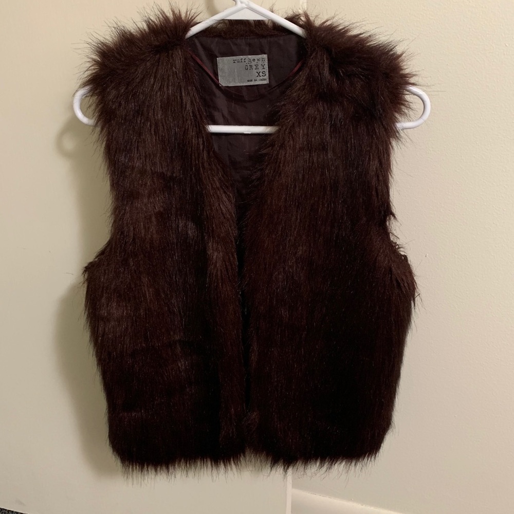 Faux fur vest
